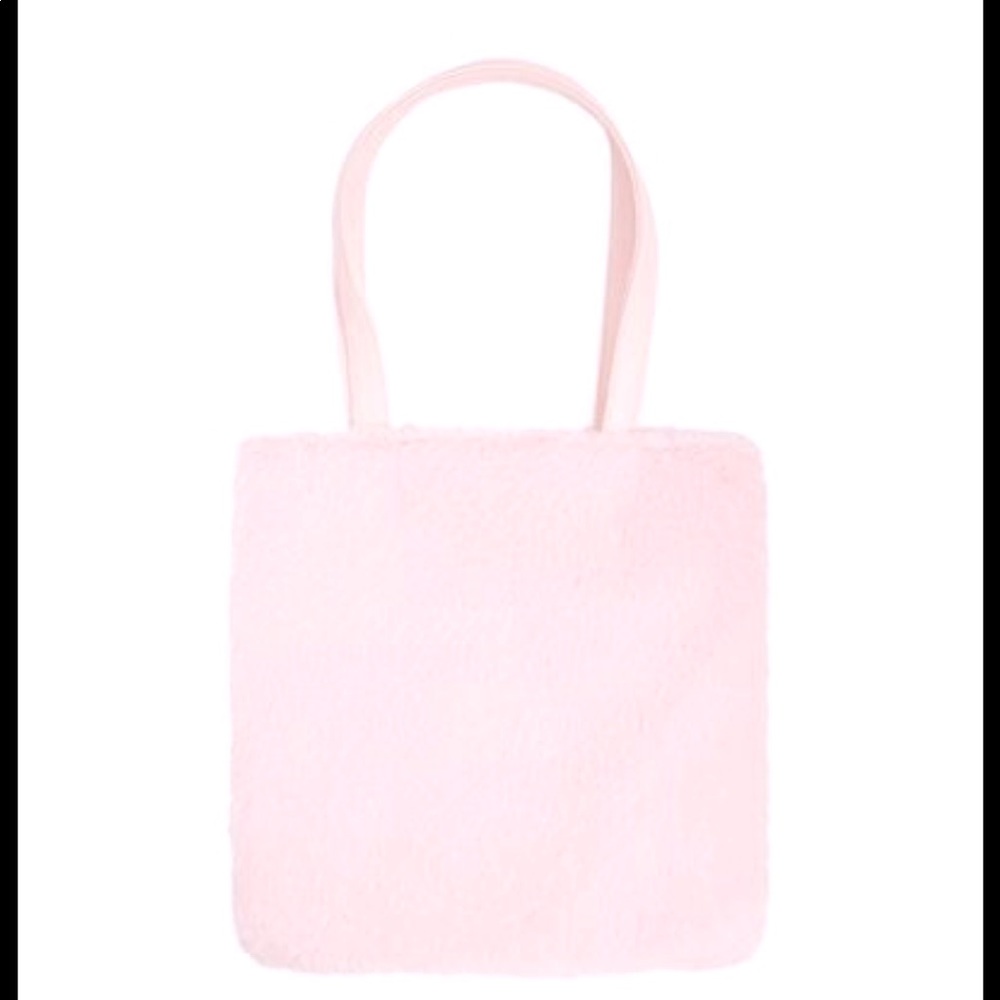 Baby Pink Faux Fur Tote Bag🍓